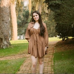 Flowy, Boho long sleeved dress